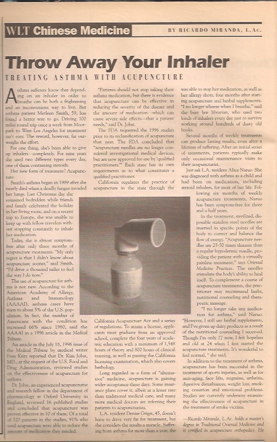 WLT - October 1999 - Throw Away Your Inhaler